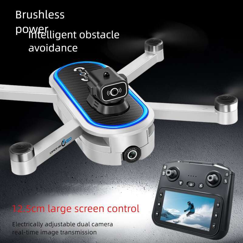 S186 Brushless Drone with Display Remote Control Obstacle Avoidance Optical Flow Positioning Foldable Quadcopter 4K HD Intelligent Aerial Photography 
