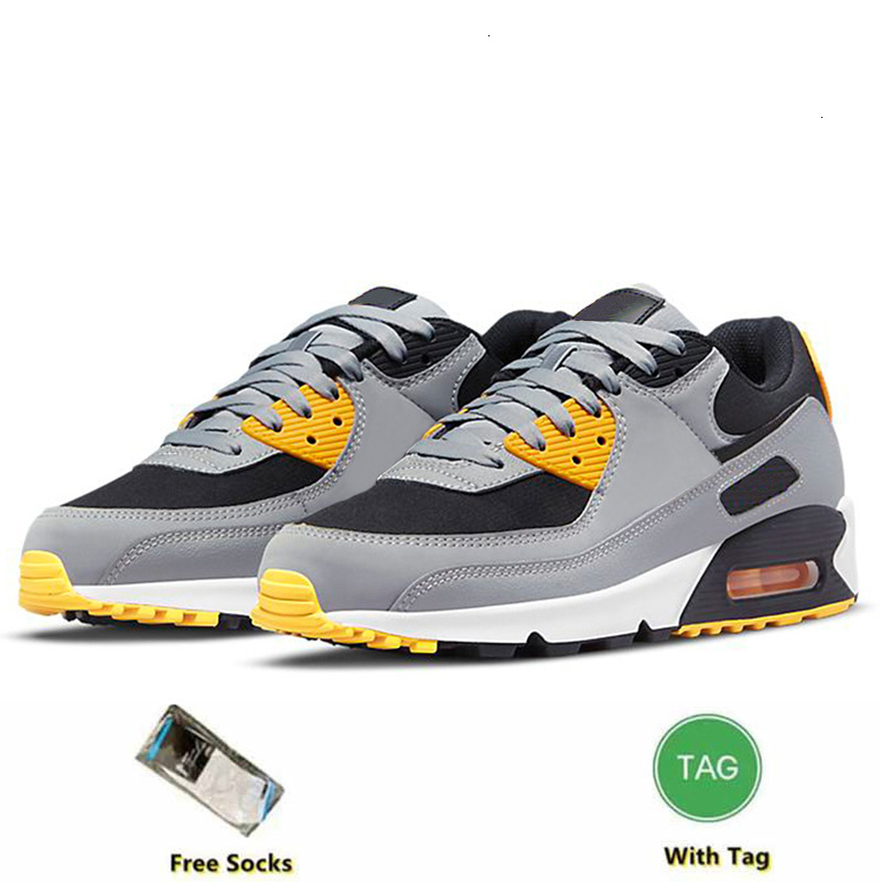 Classic 90 Men Women Running Shoes Triple Black Mesh Leather White Yellow Grey Moss Green Volt Obsidain Sneakers size 36-45