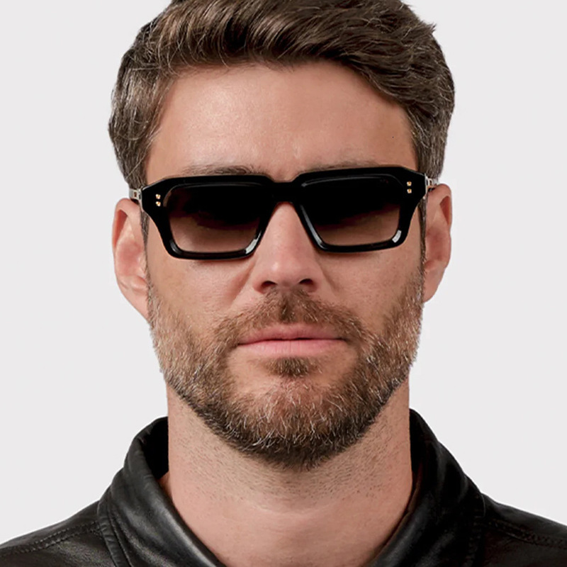 Retro Minimalist Designer Sunglasses Luxury Men's Business New Style Personalized Square Frame Sunglasses Trendy Sun Shading Outdoor Sports Cycli - view 3