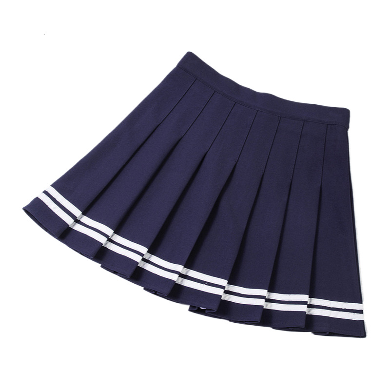New Pleated Designer Skirt Preppy Style Elastic Waist Color Block JK Uniform Mini Skirt Elegant Temperament Casual Daily Streetwear Trendy Versatile H