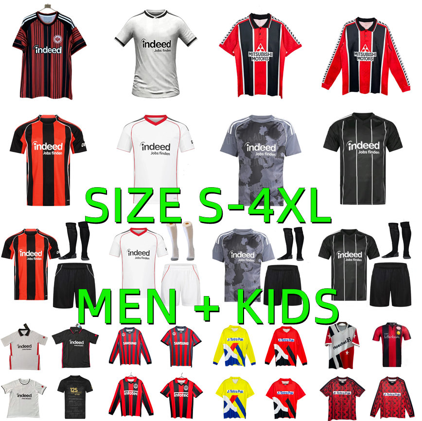 21 22 23 25 26 27 EintrachtS Frankfurt Soccer Jerseys 2026 2027 EKITIKE KNAUFF M.GOTZE SKHIRI KLAMMERS BAHOYA BURKARDT WAHI UZUN KOCH CHAIBI men kids kit Football Shirt