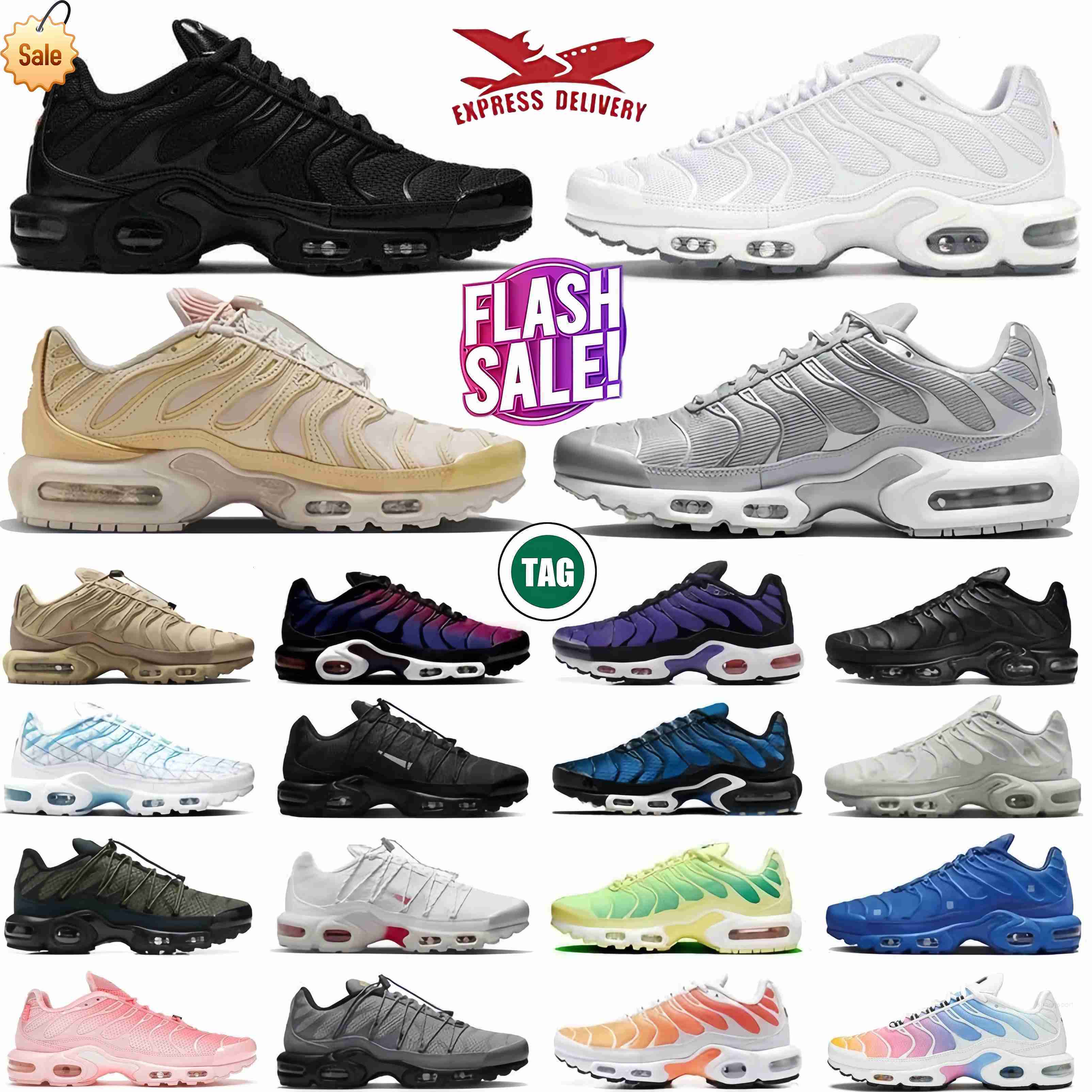 tn designer running shoes tn plus tns tnss men womens sneakers shoes Triple White Black Light Yellow Metallic Silver Panda Sesame FC Barcelona Onyx Gl