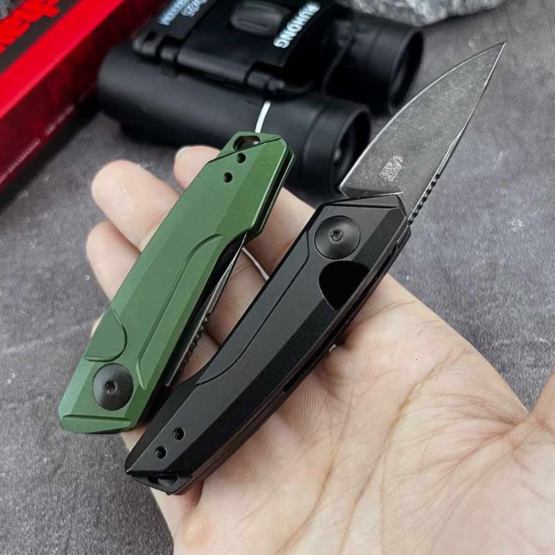 High-Quality KS 7250 Pocket Folding Knife 8Cr13MoV Blade Aluminum Alloy Handle Outdoor Camping Fishing Everyday Carry Knives