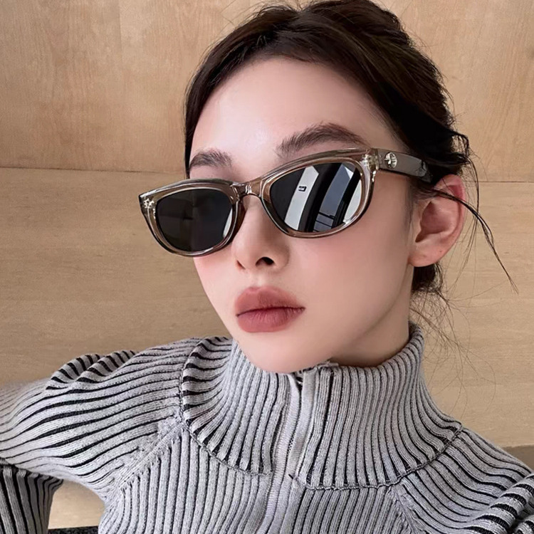 Sunshade Olive Green Cat Eye Designer Sunglasses Luxury Street UV Protection Outdoor Sports Cycling Glasses Trendy Brand Women's Accessories