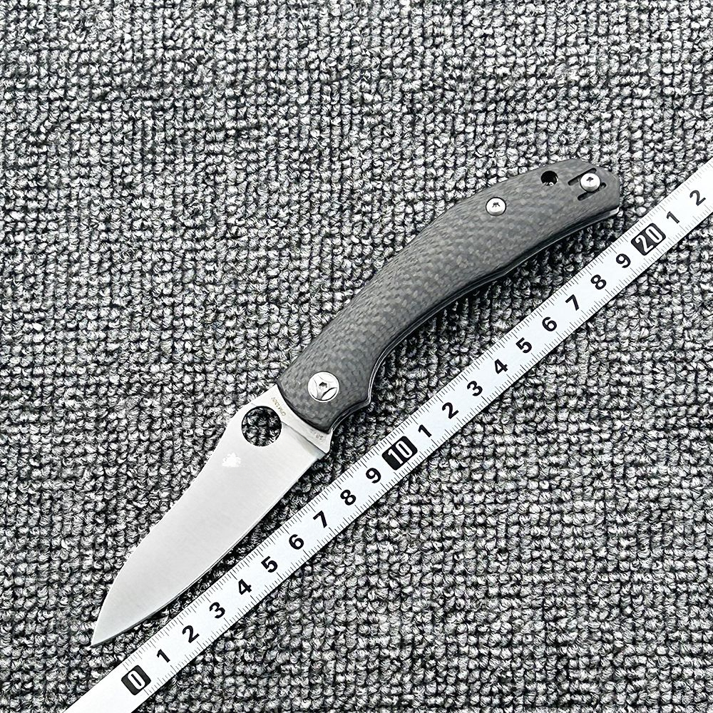 C241 Carbon Fiber Handle Folding High Hardness Outdoor Camping Wilderness Survival Pocket Tool Knife