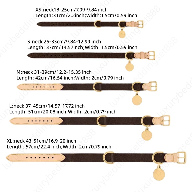 Designer Dog Collar Leash with Metal L Tag Premium Leather Luxury Dog Collar Walking Running Training Purposes Durable Strong Adjustable Male Female D