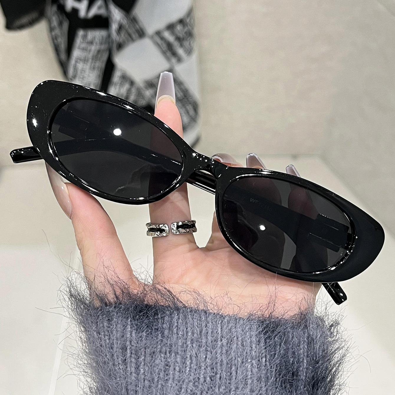 Fashion Street Style Designer Sunglasses Luxury Retro Outdoor Sports Cycling Glasses Sunscreen And UV Protection Trendy Brand Cat Eye Women's Sun