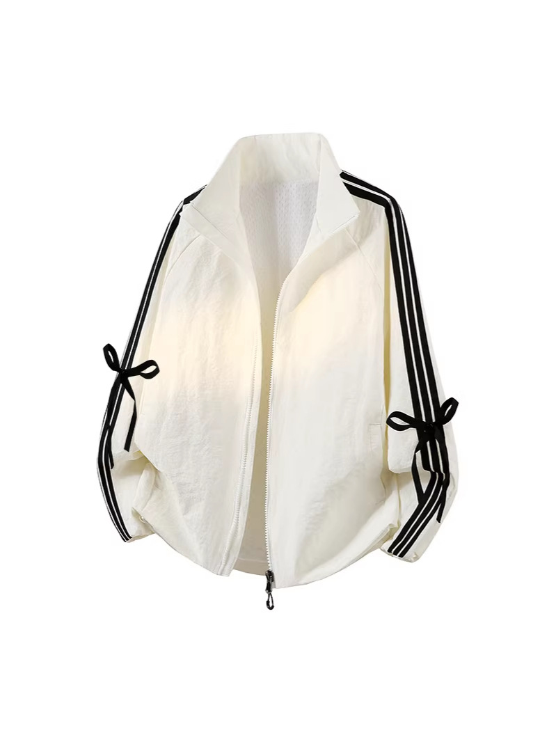 new Women's black sports jacket thin style for spring and autumn women's upper garment