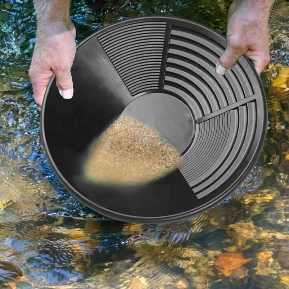 Plastic With Riffle Basin Mining Pan Dredging Prospecting River Tool Wash Gold Panning Equipment - view 3