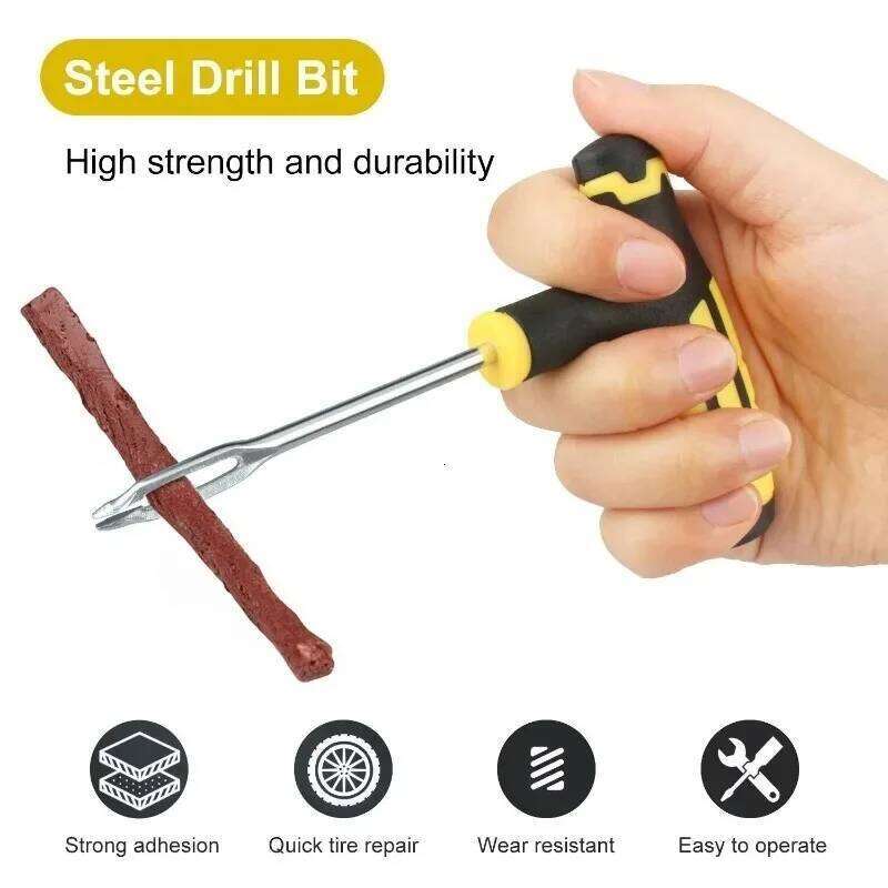 AYSIM Auto Kit Plug Tools Tyre Puncture Emergency for Universal Tire Strips Stiring Glue Repair Tool