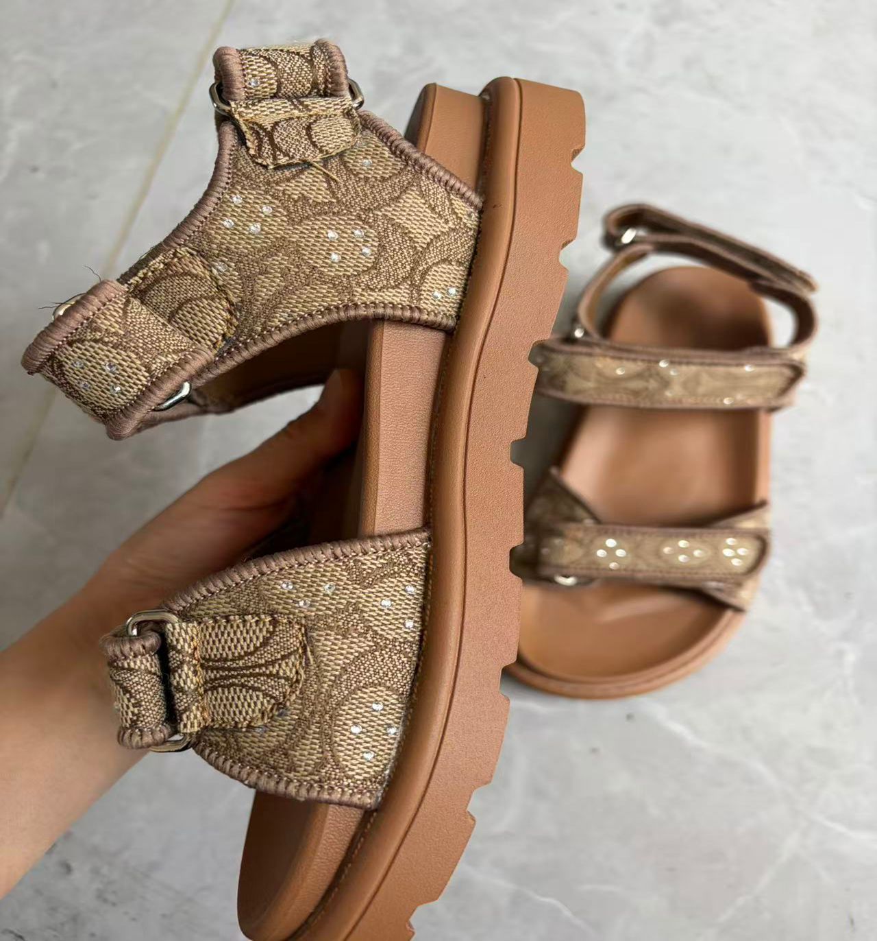 Vacation Square Adjustable Strap Platform Sandals Free shipping 2026 Luxury Daily Essential Size Friendly Summer Beach