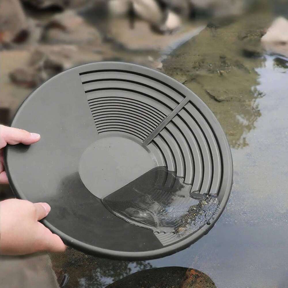 Plastic With Riffle Basin Mining Pan Dredging Prospecting River Tool Wash Gold Panning Equipment - view 5