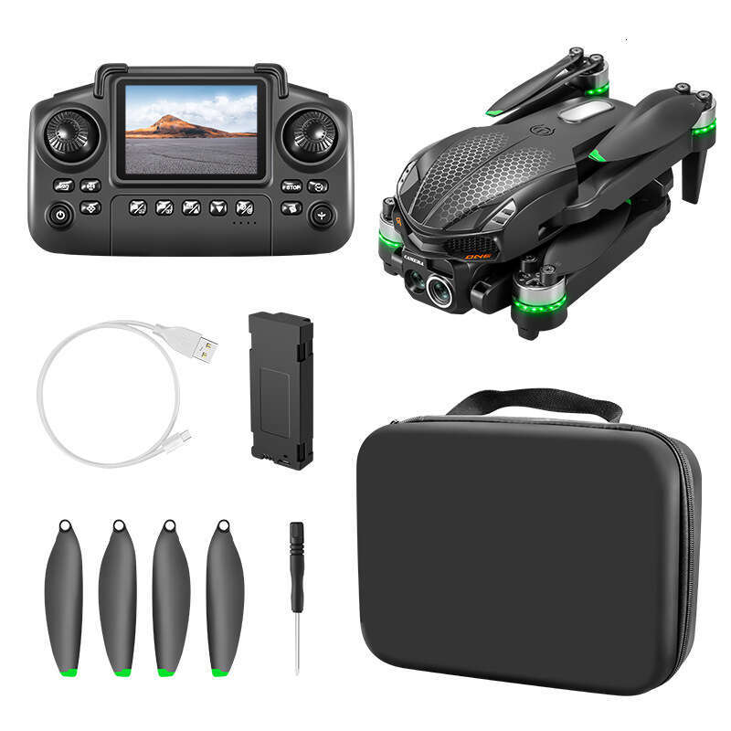 S168 Screen Control Brushless Drone Optical Flow 4-Side Obstacle Avoidance LED Light 4K HD Aerial Photography Foldable Quadcopter RC Aircraft CKS