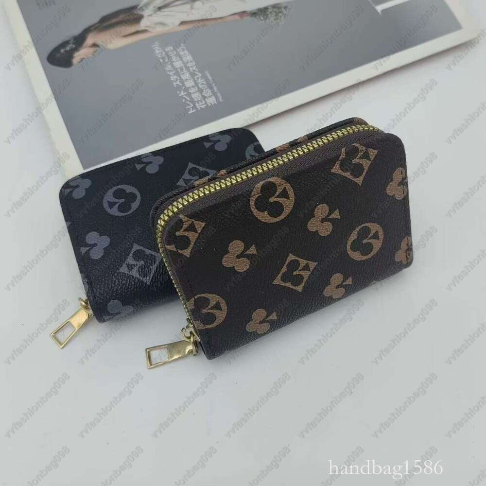 Fashion designer wallets luxury womens short purses embossed flower letters credit card holders ladies plaid money clutch bags with box and dustbag mi
