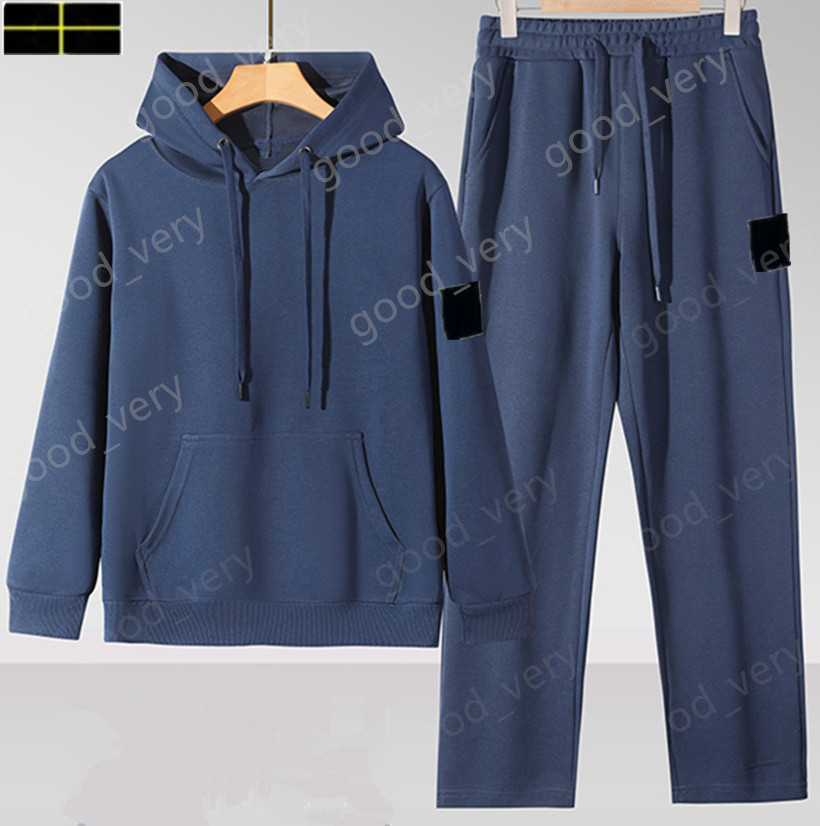 Pure Cotton 2Pcs Hoodie stones jacket islands Jogger Set Soft Breathable All Season Casual Sportswear Loose Streetwear Loungewear Matching Outfit Men Women
