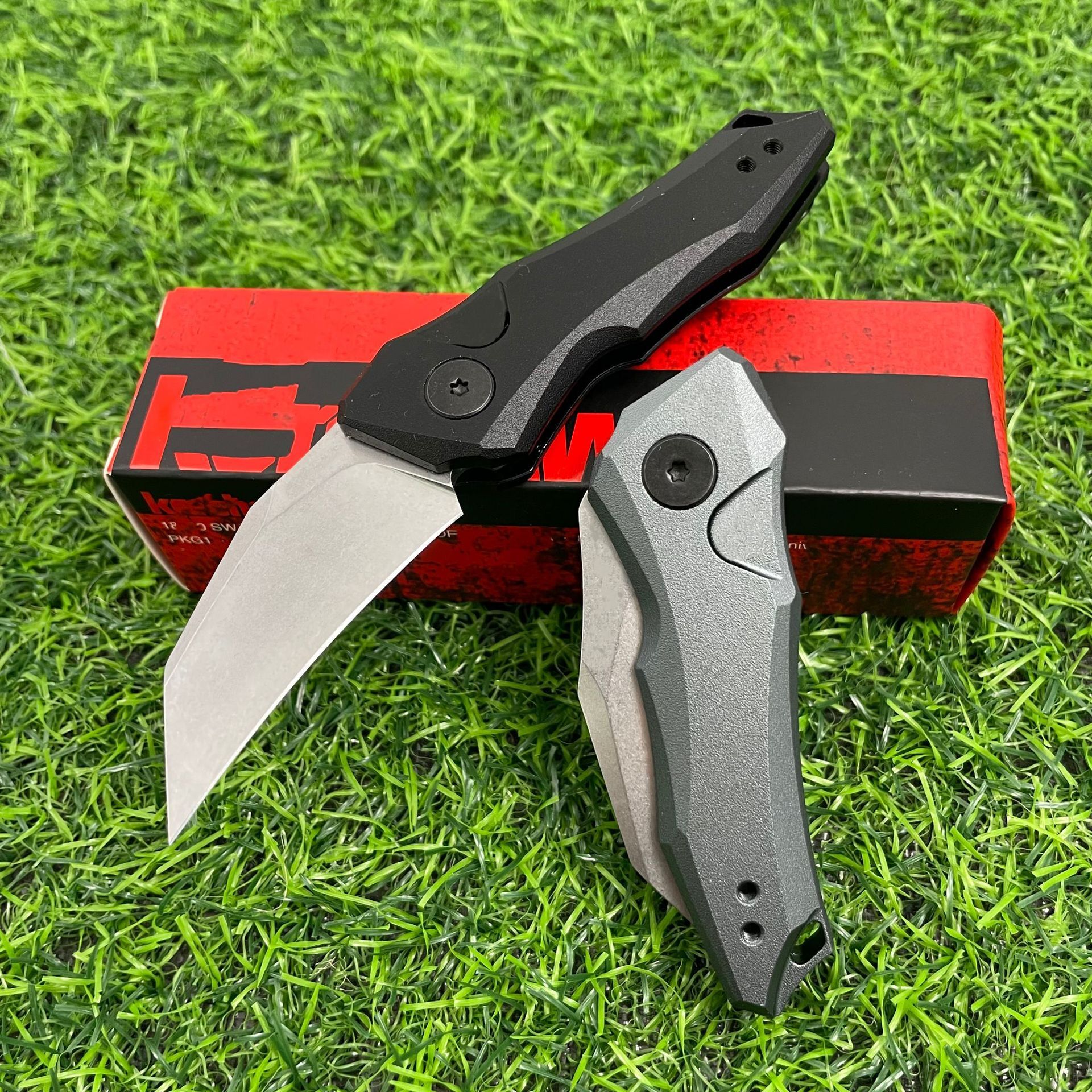 KS 7350 Pocket Folding Knife 8Cr13MoV Steel Blade Aluminum Alloy Handle Outdoor Hunting Cutting Travel Hiking Portable Knives