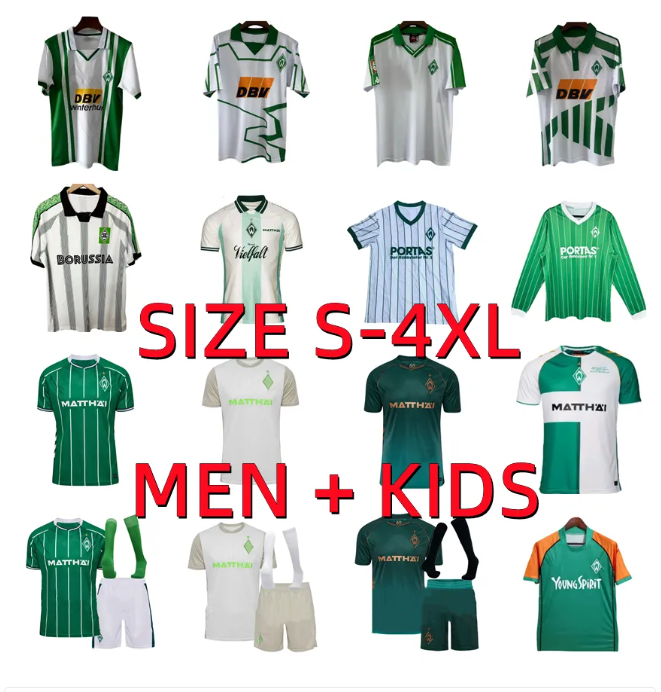 25 26 Werder Bremen soccer jersey 2025 2026 DUCKSCH GRULL NJINMAH KOWNACKI TOPP SCHMID STAGE LYNEN BITTENCOURT WEISER FOOTBALL SHIRTS Men kids retro 94 96 97 01 03 04