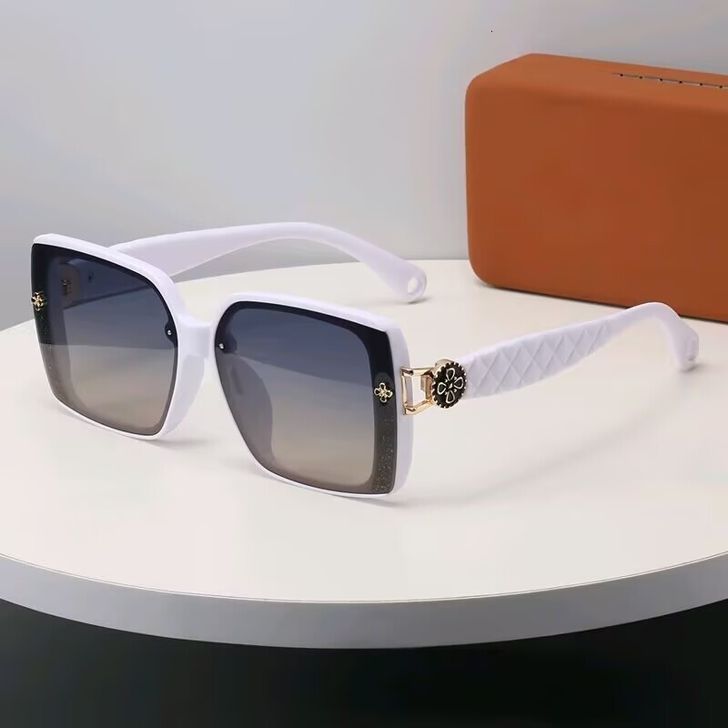 New Square Large Frame Polarized Designer Sunglasses Eyewear For Women Outdoor Cycling Driving Beach Street Shooting UV Protection Internet Celebrity 
