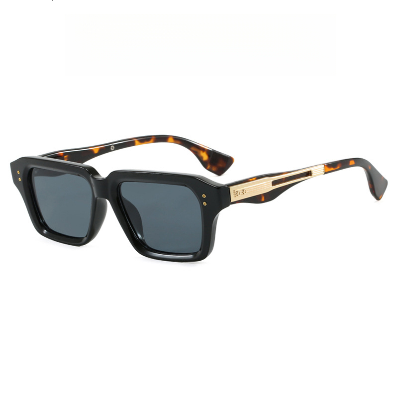 Retro Minimalist Designer Sunglasses Luxury Men's Business New Style Personalized Square Frame Sunglasses Trendy Sun Shading Outdoor Sports Cycli - view 8