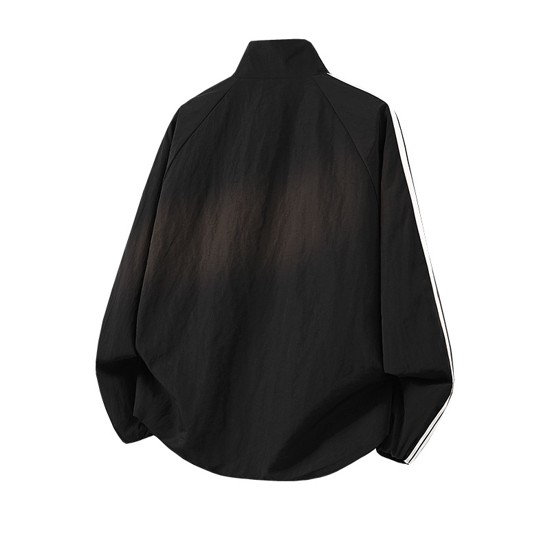 new Women's black sports jacket thin style for spring and autumn women's upper garment