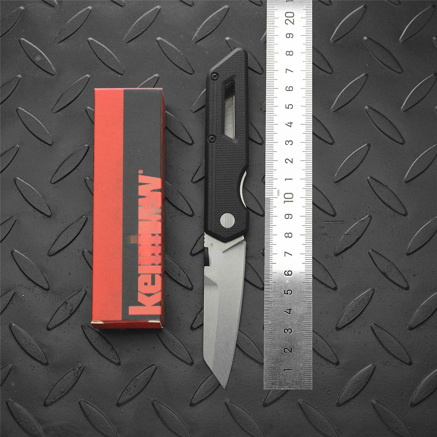 KS 2050 Compact Pocket Knife with 440C Blade and Nylon Fiber Handle - Essential Item for Outdoor Rock Climbing Men's Gifts