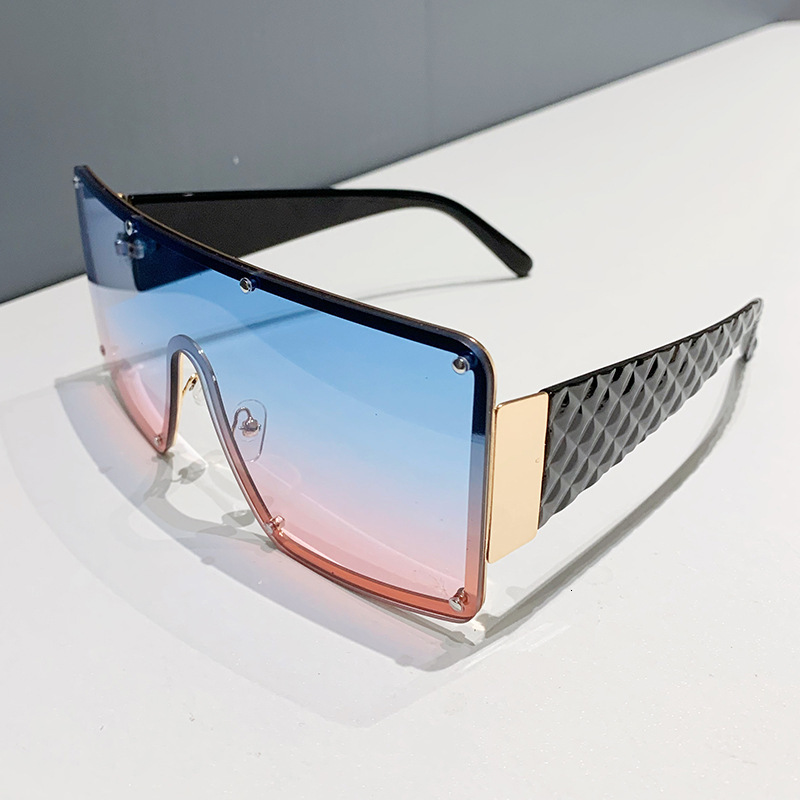 Designer Sunglasses Luxury Fashion Modern Large Frame Unisex Wide Edge European And American Street Hip Hop Sunglasses Outdoor Sunscreen Cycling Glass