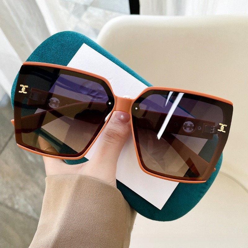 New High end Rimless Polarized Sunglasses Eyewear For Women Outdoor Cycling Driving Beach Street Shooting UV Protection Oversized Round Face Fashion S