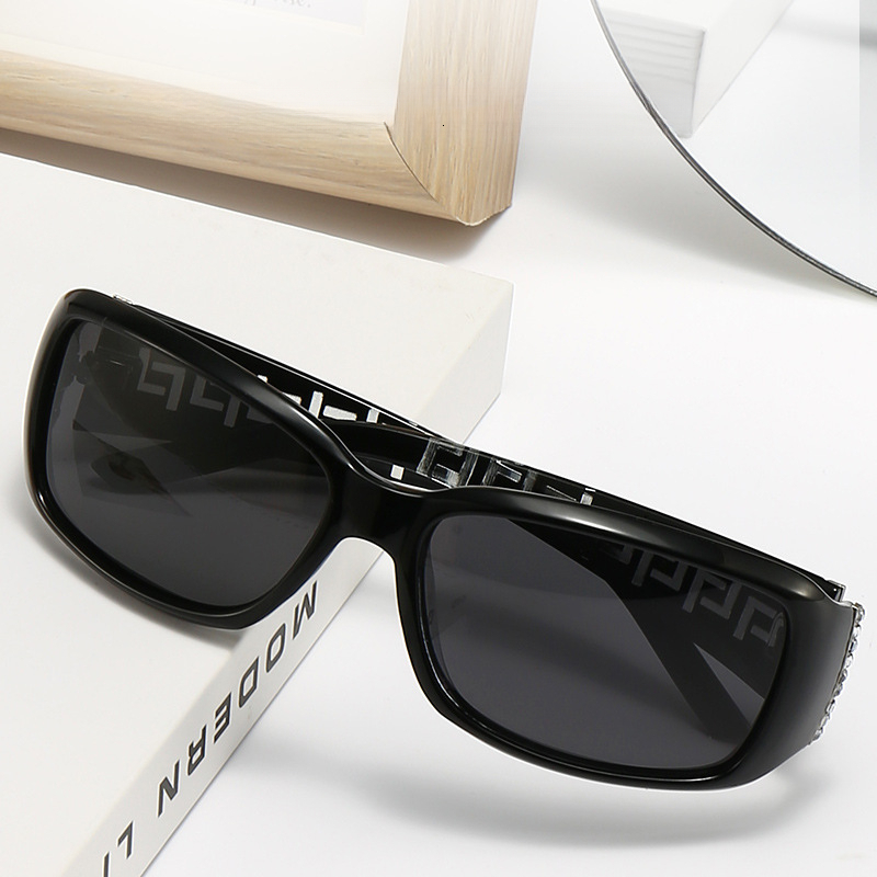 Fashion Diamond Inlaid Designer Sunglasses Women Sunscreen Polarized Retro Trendy Luxury All Match Outdoor Street Shooting Wholesale Sun Shade Glasses