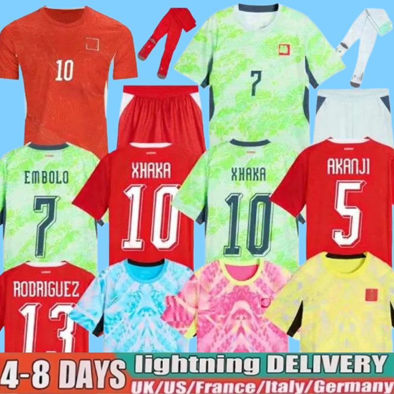 2026 World Cup Switzerland National Team Soccer Jerseys 26 27 XHAKA ELVEDI AKANJI ZAKARIA SOW RIEDER EMBOLO SHAQIRI home away Football shirts mens kids kit
