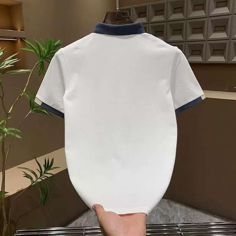 Luxury Designer 2026 European-style Trendy Brand Business Polo Shirt, Short-sleeved Men's Summer Embroidered Turn-down Collar Casual Versatile De