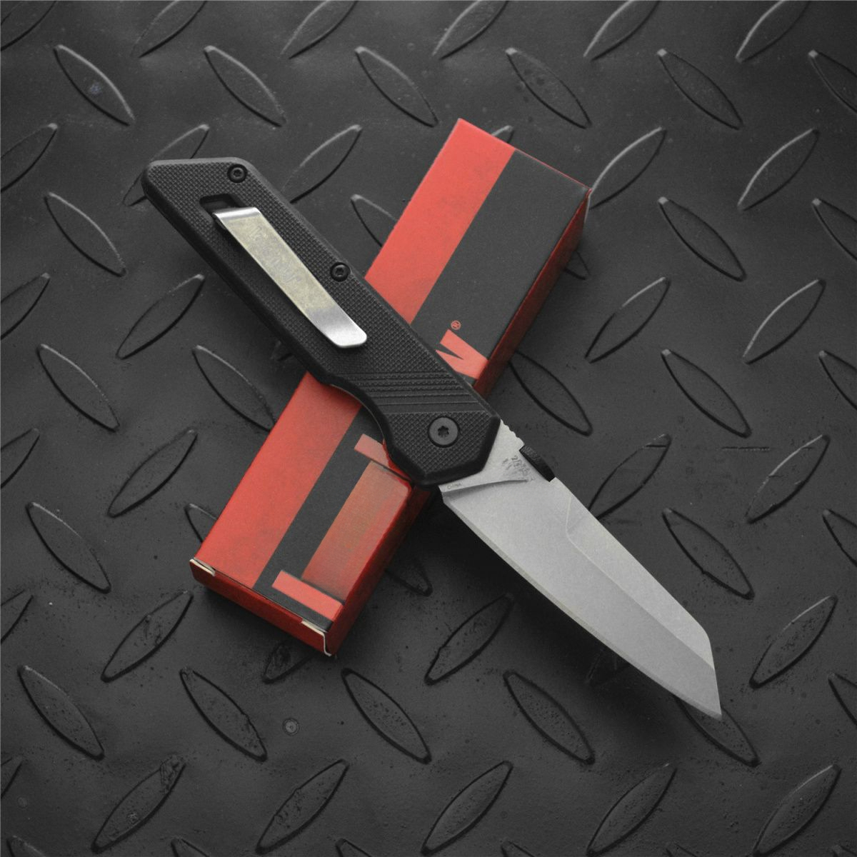 KS 2050 Compact Pocket Knife with 440C Blade and Nylon Fiber Handle - Essential Item for Outdoor Rock Climbing Men's Gifts