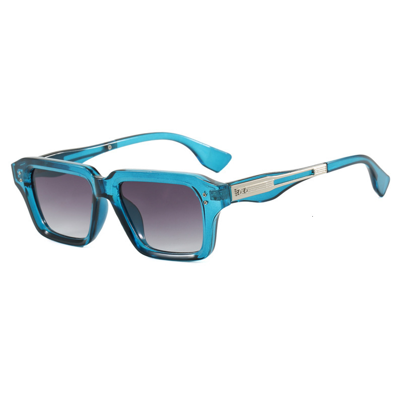 Retro Minimalist Designer Sunglasses Luxury Men's Business New Style Personalized Square Frame Sunglasses Trendy Sun Shading Outdoor Sports Cycli - view 7