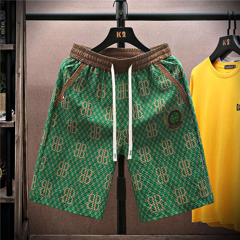 Designer 2026 Summer Ice Silk Casual Shorts Luxury For Men, Trendy Sports Basketball Pants, Loose Cool Five-point Beach Pants Free Shipping