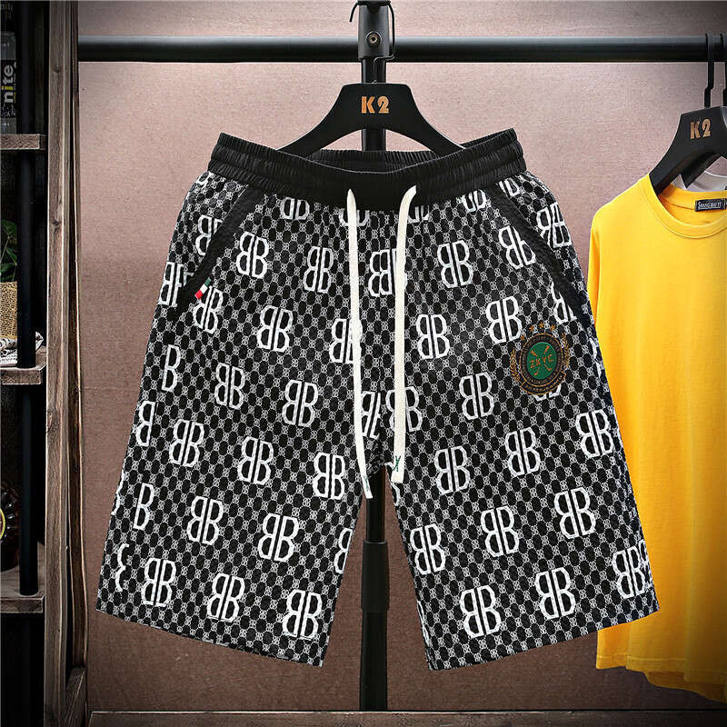 Designer 2026 Summer Ice Silk Casual Shorts Luxury For Men, Trendy Sports Basketball Pants, Loose Cool Five-point Beach Pants Free Shipping