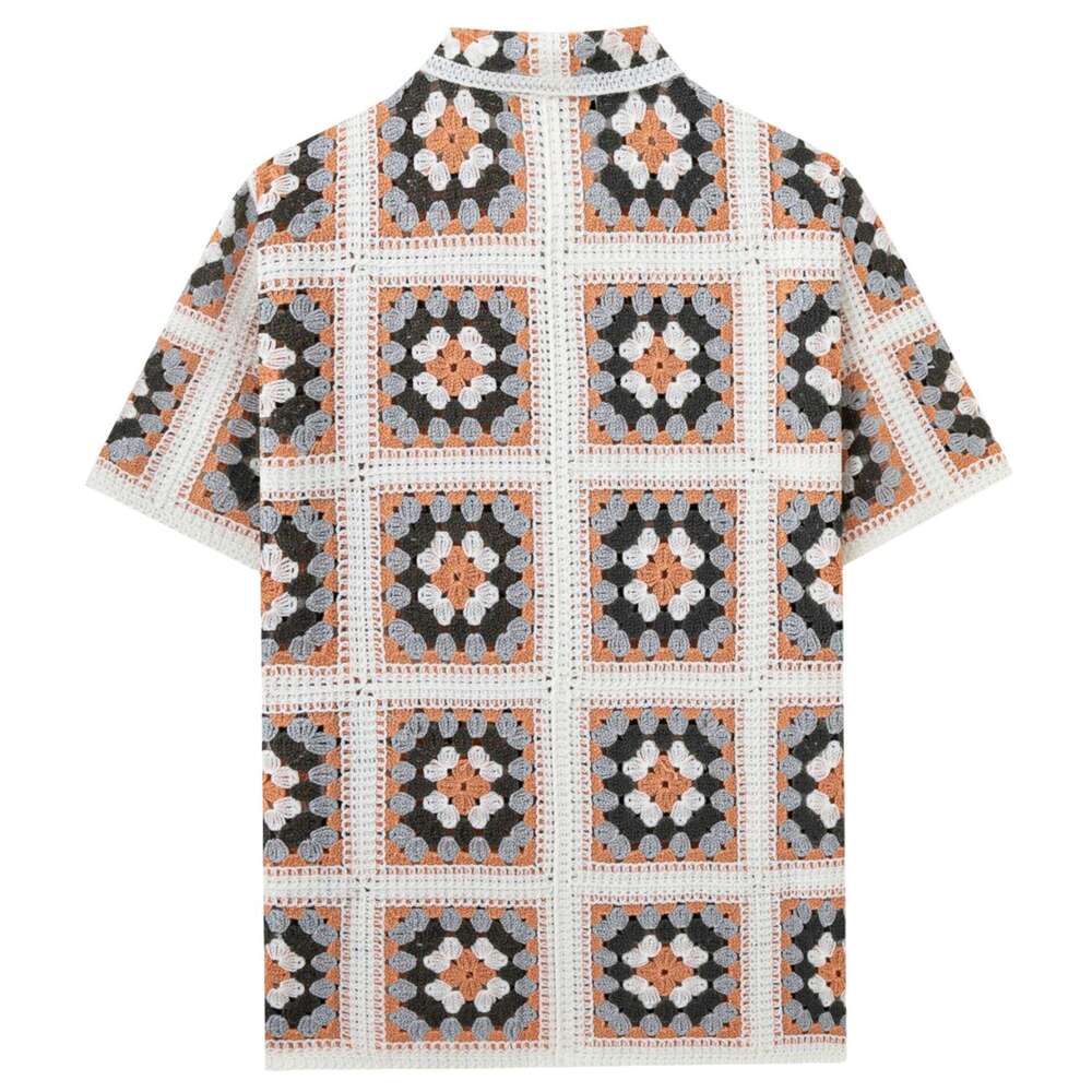 Designer 2026 Luxury Real Shot Of Clothing: New European And American Style Men's Crochet Knitwear, Collared Short-sleeve Casual Polo Shirt Free 