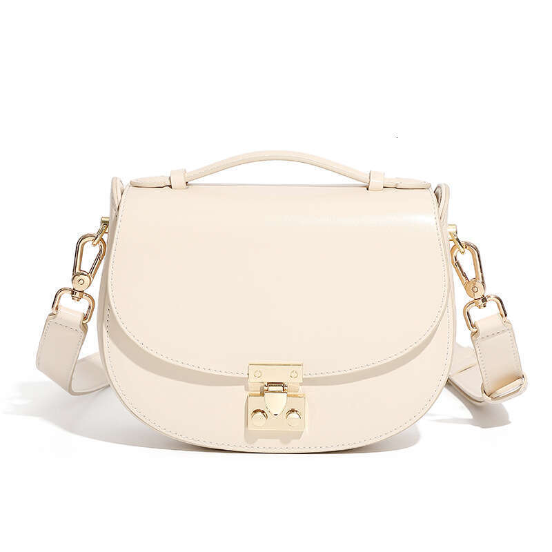 2026 New High-end Genuine Leather Saddle Bag Women Fashion Crescent Mini Handbag Versatile Casual Underarm Shoulder Crossbody Small Purse SENYY