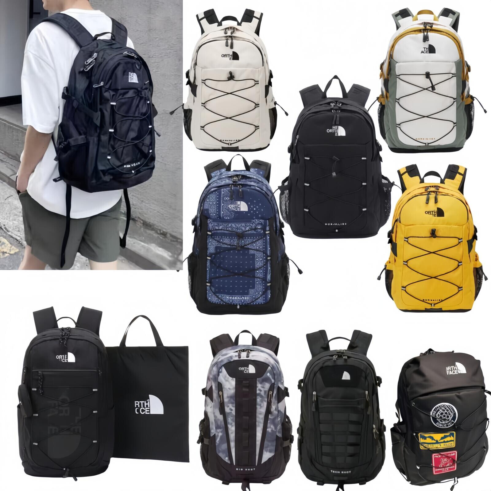 30-70L north Backpack large capacity Multi color Multi style Fashion Bag Outdoor Hiking Lightweight Backpack Hiking Teenage Schoolbag Student Sports Bag