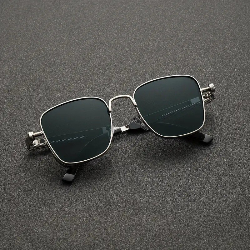 New Personalized Square Designer Sunglasses Steam Punk European Metal Frame Eyewear For Women Outdoor Street Shooting UV Protection Fashion Sun Shade 