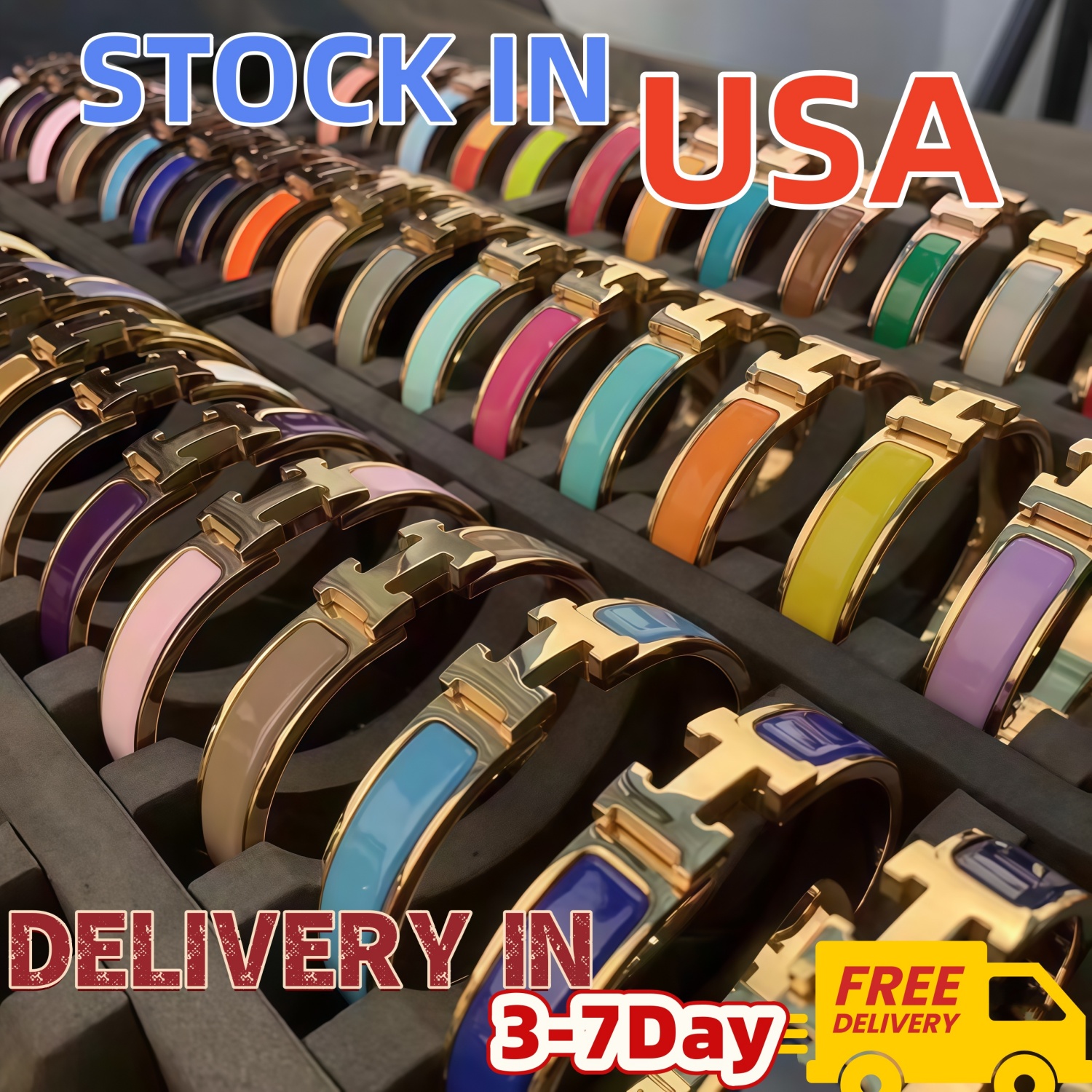Designer H Bracelets Classic Letter Cuff For Women London Couple's 18k Gold Rose Gold Silver Tri-Colour Stainless Steel Buckle Bangle 12MM Wide Luxury Jewelry With Box