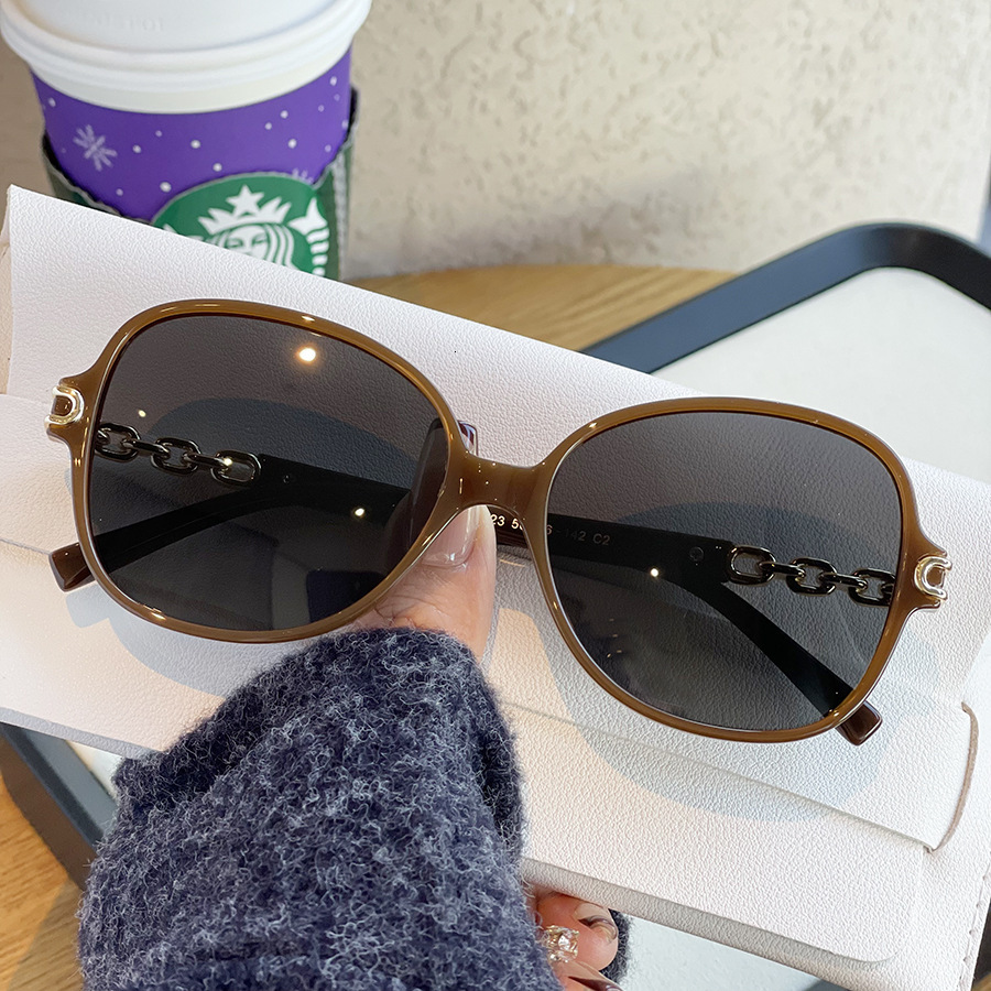 New Butterfly Retro Large Frame Designer Sunglasses For Women High-end Temperament Polarized Eyewear UV Protection Fashion Face Slimming Outdoor Stree