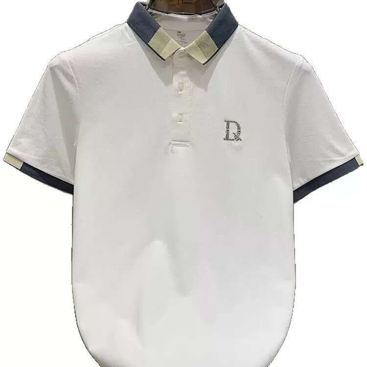 Luxury Designer 2026 European-style Trendy Brand Business Polo Shirt, Short-sleeved Men's Summer Embroidered Turn-down Collar Casual Versatile De