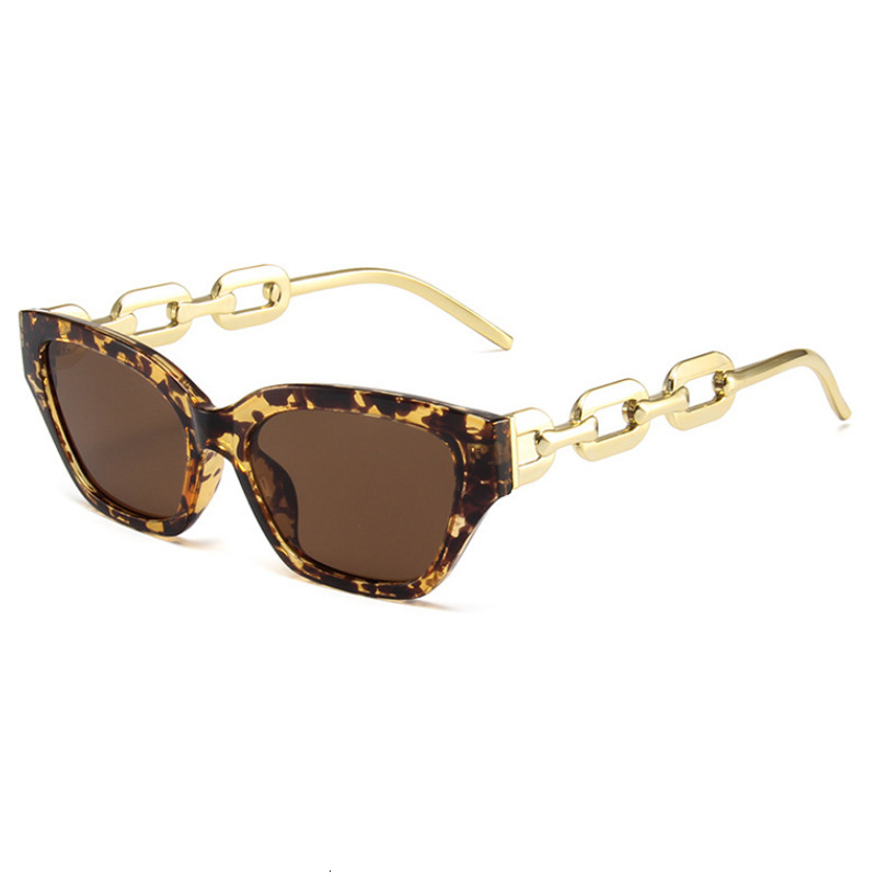 Polygonal Frameless Sunglasses with Leg Chain, Gradient Mirror Lenses, UVA/UVB-Blocking PC Construction, Casual Fashion Eyewear, Eyeglass Chain Access - view 6