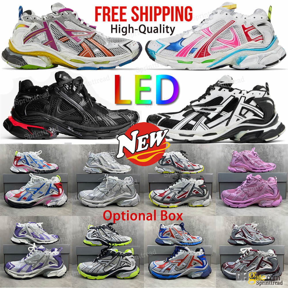 Free Shipping 2027 Designer shoes Track sneakers 70 LED for men women shoe casual sport shoe White Black Green Pink Grey Platform Wmns Runner sneaker 