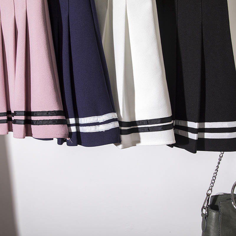 New Pleated Designer Skirt Preppy Style Elastic Waist Color Block JK Uniform Mini Skirt Elegant Temperament Casual Daily Streetwear Trendy Versatile H