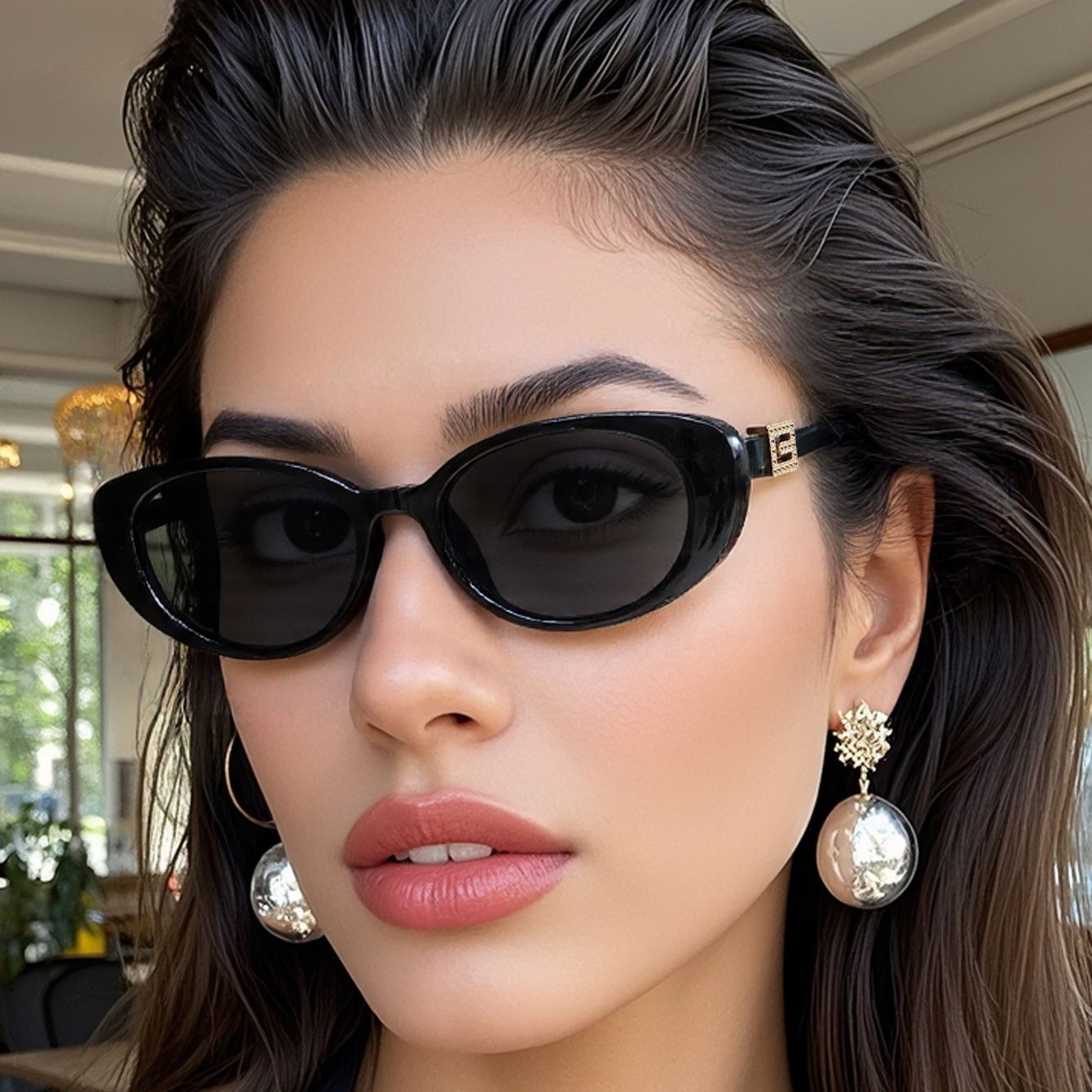Fashion Street Style Designer Sunglasses Luxury Retro Outdoor Sports Cycling Glasses Sunscreen And UV Protection Trendy Brand Cat Eye Women's Sun
