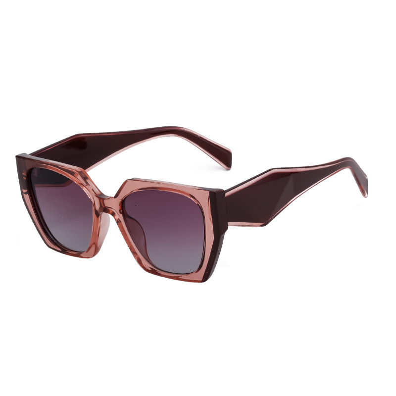Women New Cat Eye Wide Temple Designer Sunglasses Full Frame UV Protection Polarized Sun Glasses Ins Trendy High Grade Eyewear For Driving Cycling Out