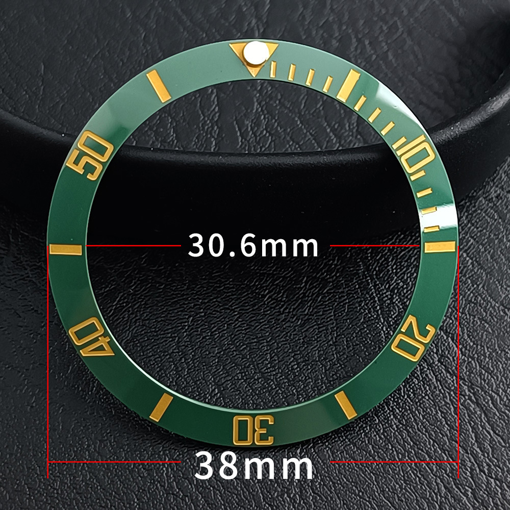Watch Accessories Inclined 38Mm*30.6Mm Ceramic Bezel Suitable For 40.5Mm Case Replacement