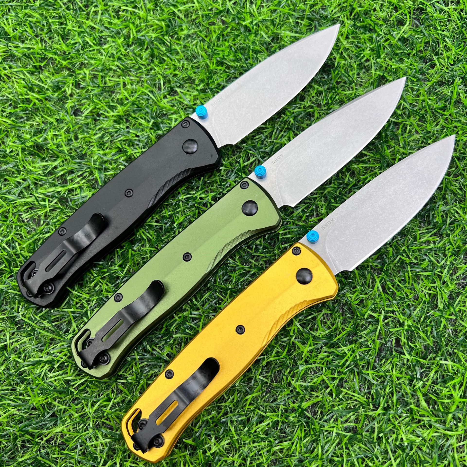 BM 535 Bugout Aluminum Handle Folding Knife D2 Hardness Blade Portable Camping Outdoor Utility Survival Knives EDC
