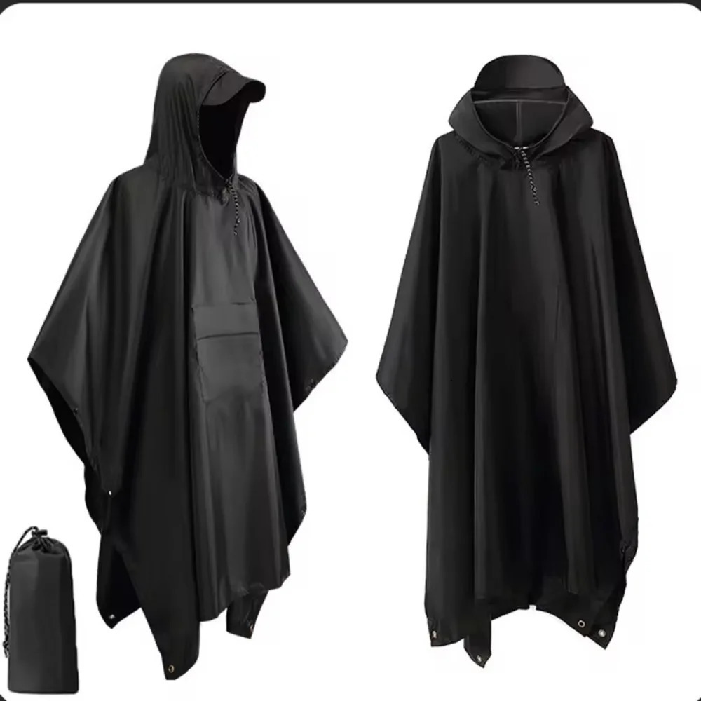 3 in 1 Outdoor Raincoat Hooded Sleeve Multifunction Rain Poncho Large Lightweight Outdoor Rainwear Hiking Travel 260506 - view 3