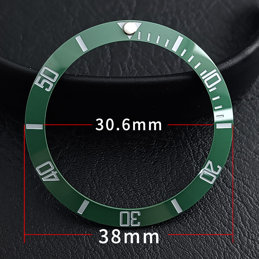 Watch Accessories Inclined 38Mm*30.6Mm Ceramic Bezel Suitable For 40.5Mm Case Replacement
